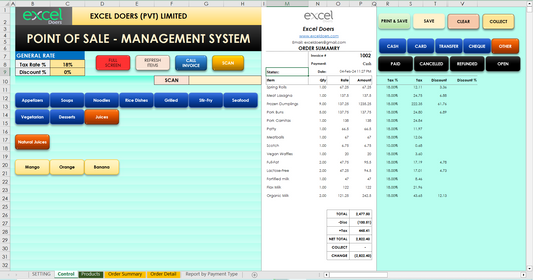 Point of Sale Management Program with Complete Automation in Microsoft Excel